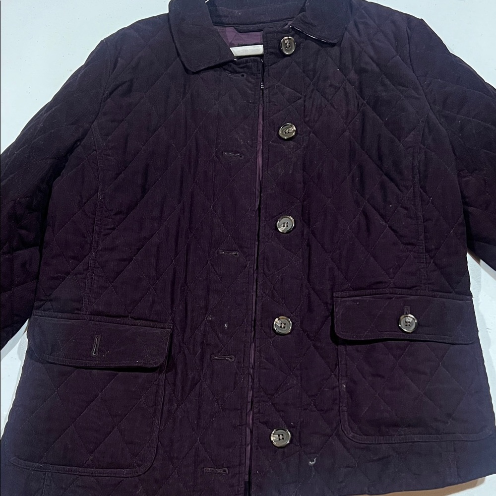 Talbots Purple Quilted Jacket
